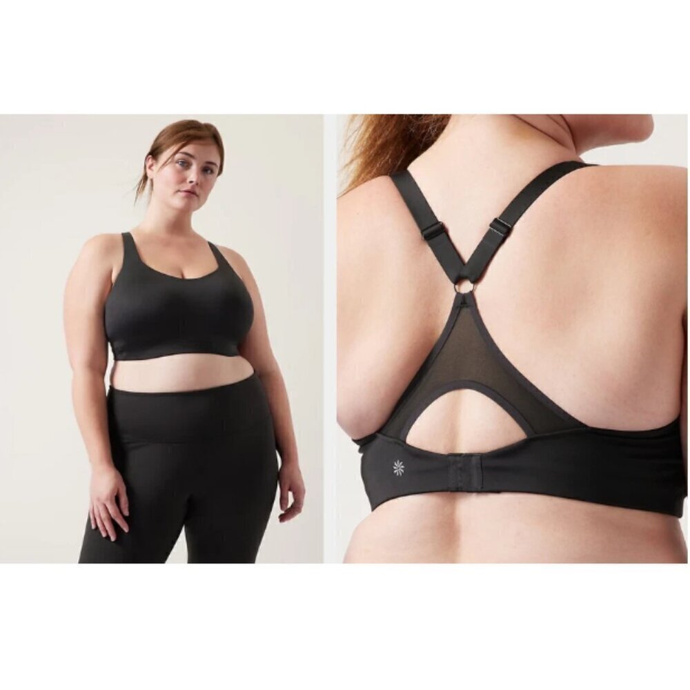 ATHLETA Advance Bra B-G Black High Impact Sports Bra Size 42B #405744 RT$69 NEW